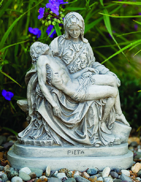 Pieta By Michelangelo Garden Sculpture Cast Stone